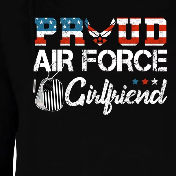 US Air Force Proud Girlfriend Proud Air Force Girlfriend Womens Funnel Neck Pullover Hood