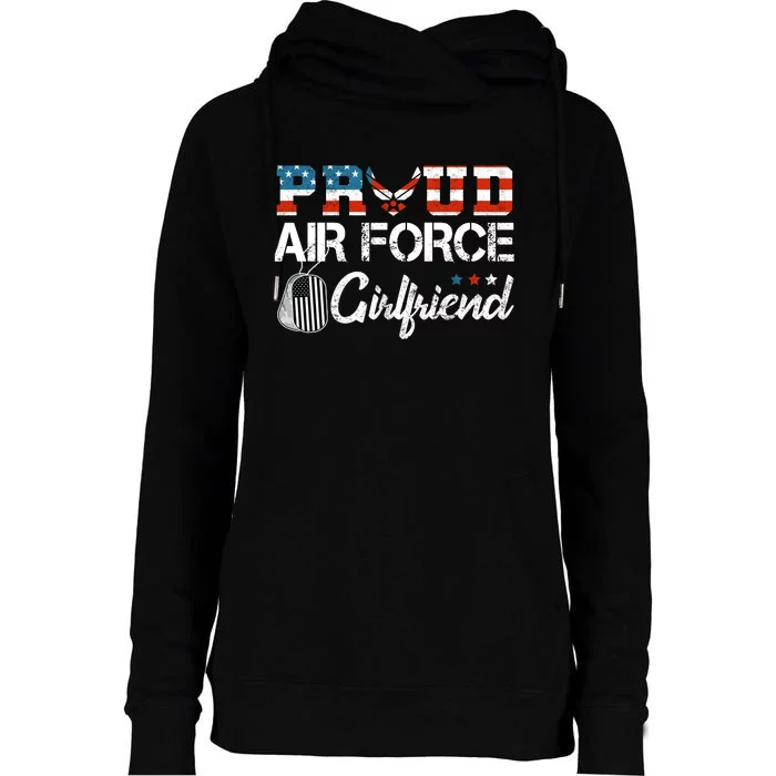 US Air Force Proud Girlfriend Proud Air Force Girlfriend Womens Funnel Neck Pullover Hood