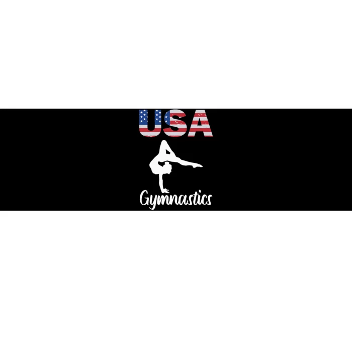 Usa American Flag Gymnastics Gymnast Bumper Sticker