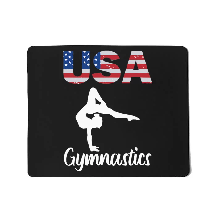 Usa American Flag Gymnastics Gymnast Mousepad