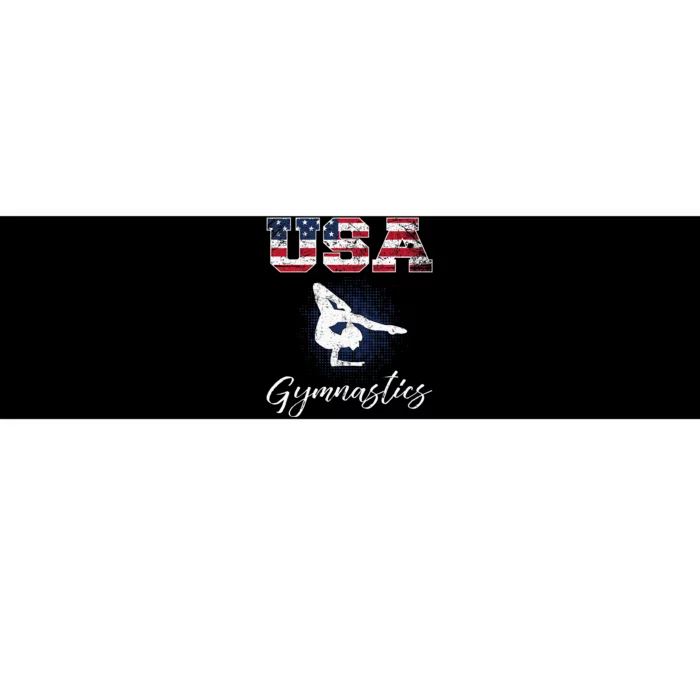 Usa American Flag Gymnastics Gymnast Bumper Sticker