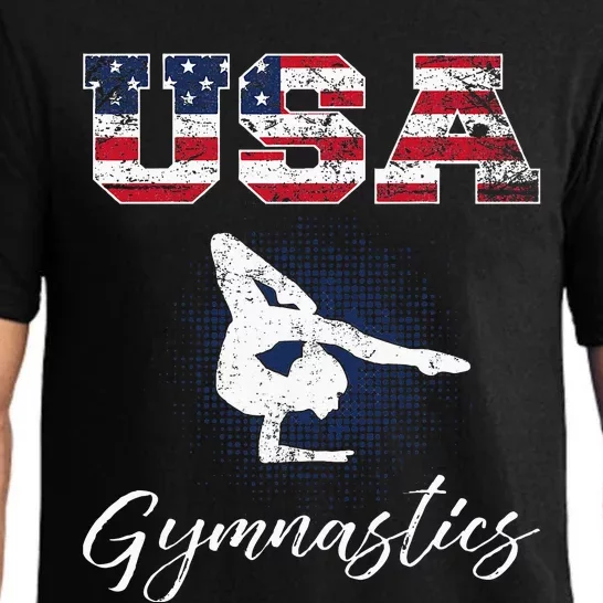 Usa American Flag Gymnastics Gymnast Pajama Set