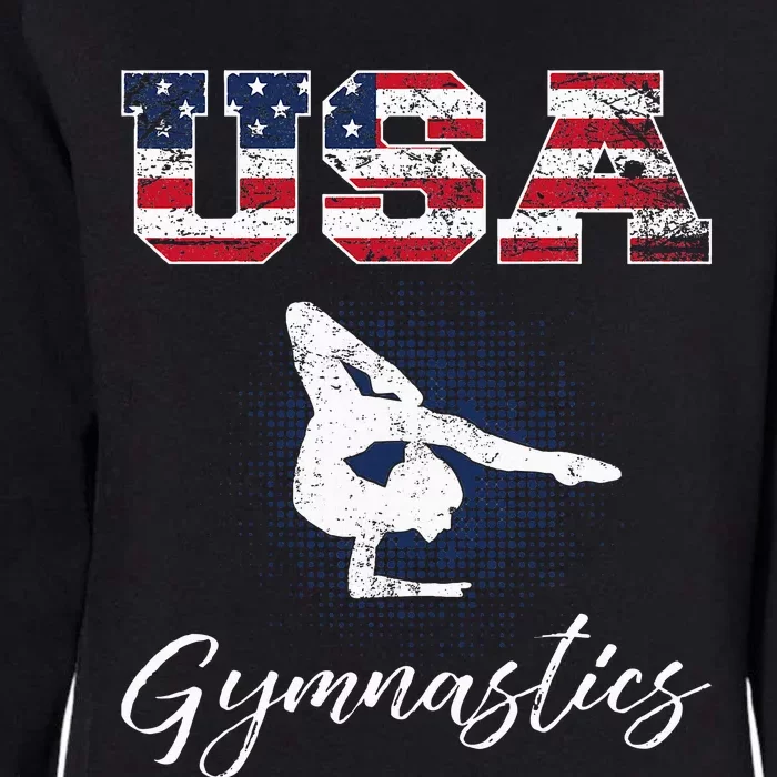 Usa American Flag Gymnastics Gymnast Womens California Wash Sweatshirt