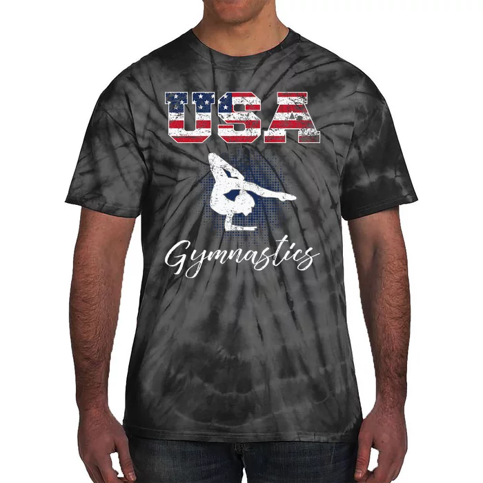 Usa American Flag Gymnastics Gymnast Tie-Dye T-Shirt