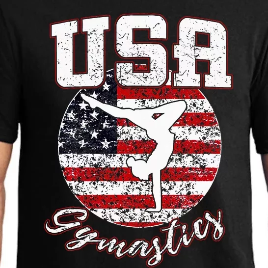 Usa American Flag Gymnastics Gymnast Pajama Set