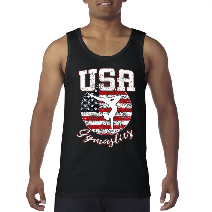 Usa American Flag Gymnastics Gymnast Tank Top