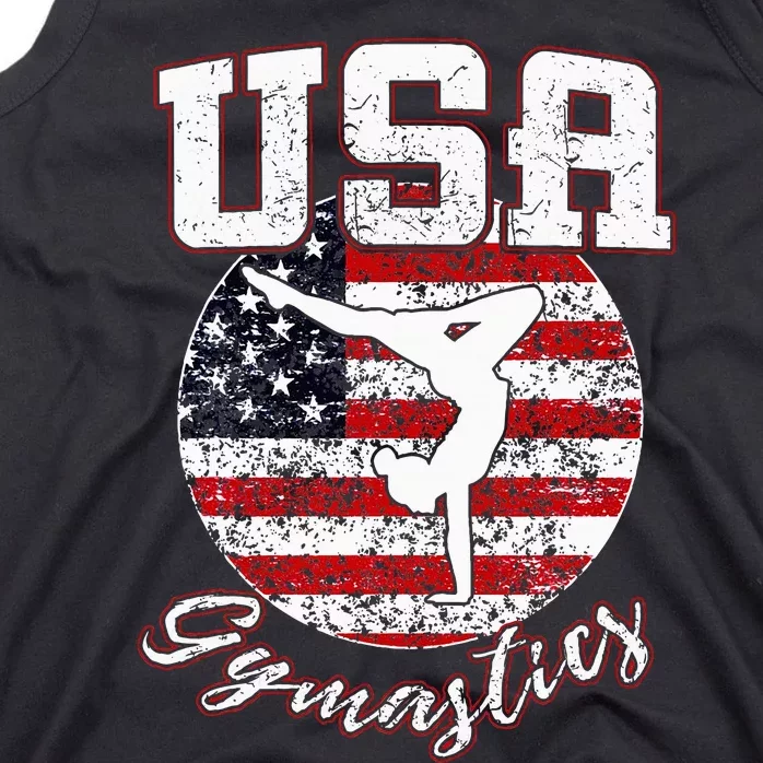 Usa American Flag Gymnastics Gymnast Tank Top