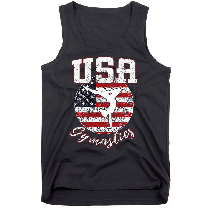 Usa American Flag Gymnastics Gymnast Tank Top