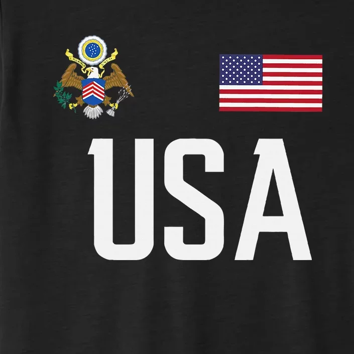 Usa America Flag Football Soccer Fan ChromaSoft Performance T-Shirt