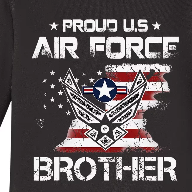 US Air Force Proud Brother Proud Air Force Brother Father Baby Long Sleeve Bodysuit