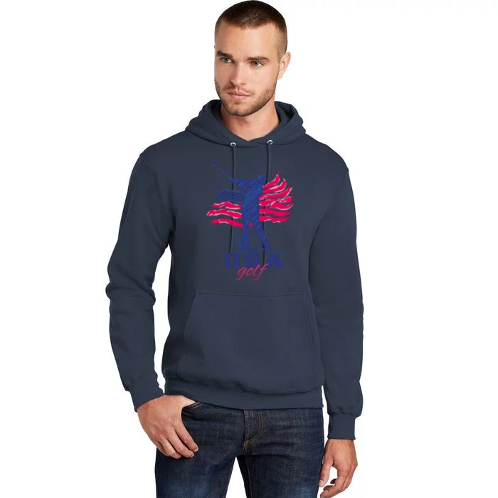 USA American Golf Player Tall Hoodie