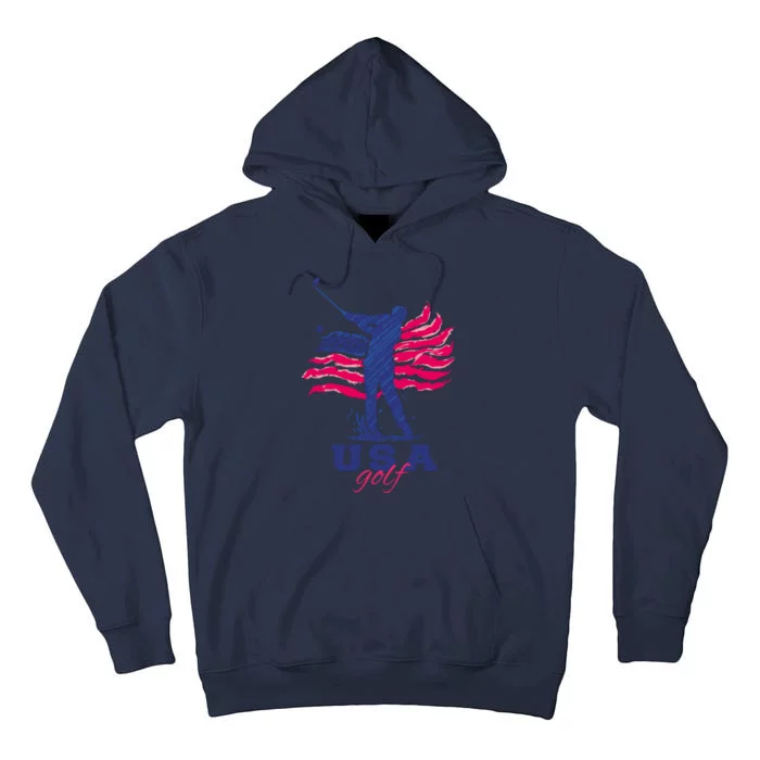 USA American Golf Player Tall Hoodie