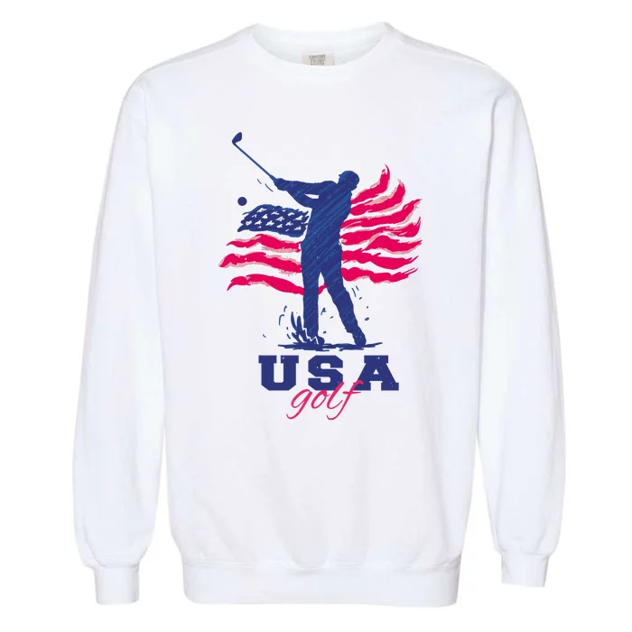 USA American Golf Player Garment-Dyed Sweatshirt