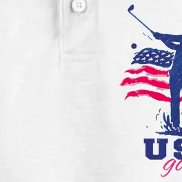 USA American Golf Player Dry Zone Grid Performance Polo