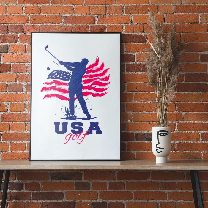 USA American Golf Player Poster