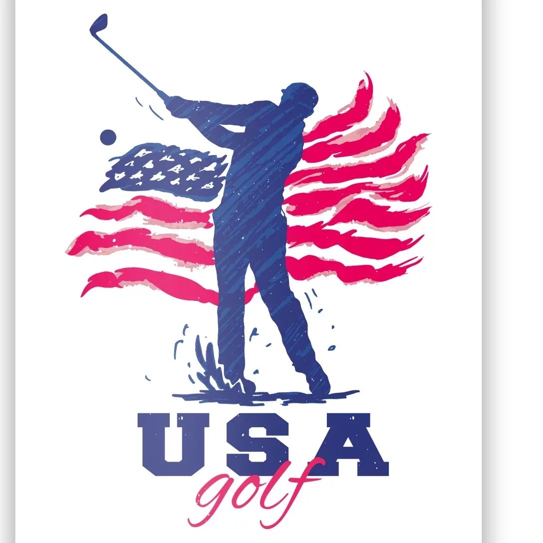 USA American Golf Player Poster