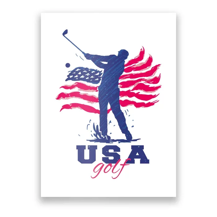 USA American Golf Player Poster