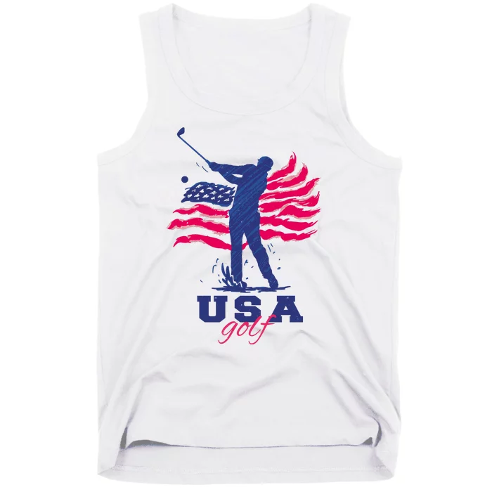 USA American Golf Player Tank Top