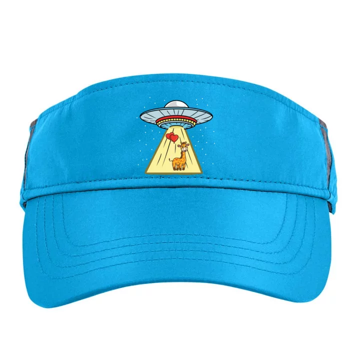 Ufo Abduction Giraffe Valentines Day Gift Adult Drive Performance Visor