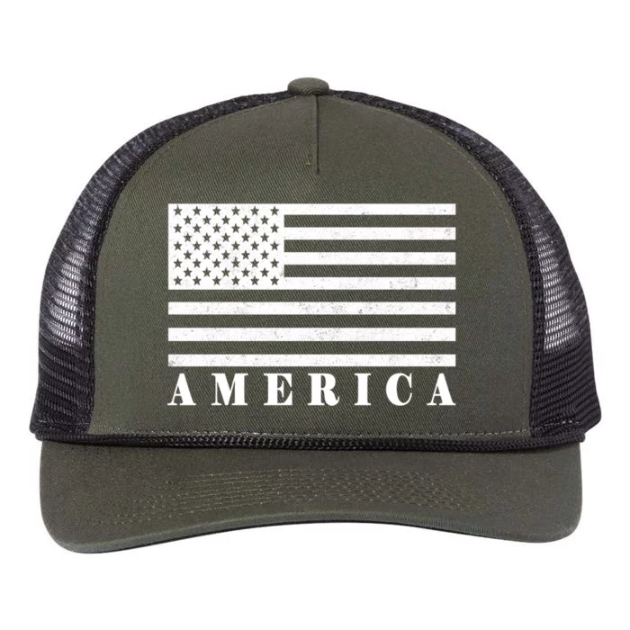 Usa America Gift Retro Rope Trucker Hat Cap