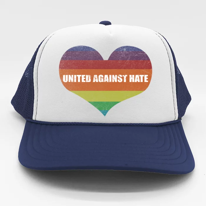 United Against Hate Lgbt Pride Gift Trucker Hat