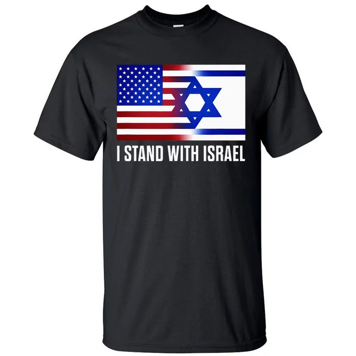 USA and Israel Flag Show Your Support Tall T-Shirt