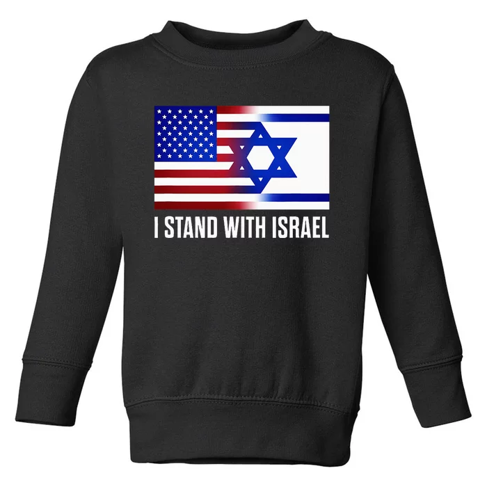 USA and Israel Flag Show Your Support Toddler Sweatshirt