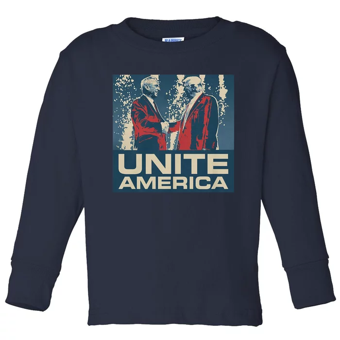 Unite America Iconic Trump Toddler Long Sleeve Shirt