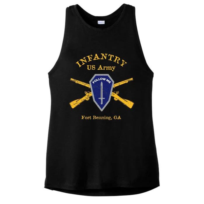 U.S A.R.M.Y Infantry Fort Benning Ga Ladies Tri-Blend Wicking Tank