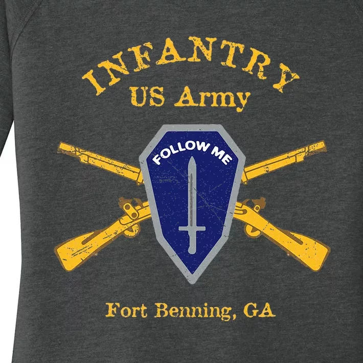 U.S A.R.M.Y Infantry Fort Benning Ga Women's Perfect Tri Tunic Long Sleeve Shirt