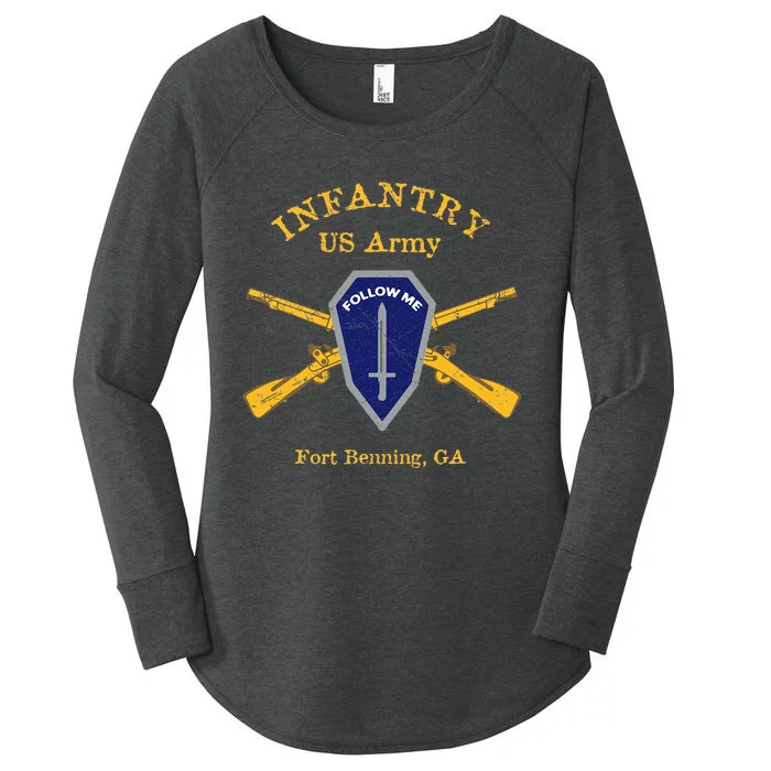 U.S A.R.M.Y Infantry Fort Benning Ga Women's Perfect Tri Tunic Long Sleeve Shirt