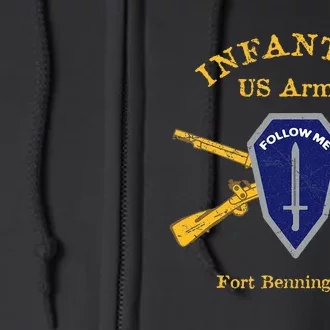 U.S A.R.M.Y Infantry Fort Benning Ga Full Zip Hoodie