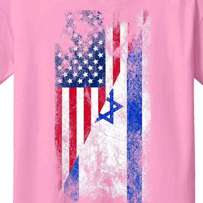 USA and Israel Flags Show Your Patriotism and Support Kids T-Shirt