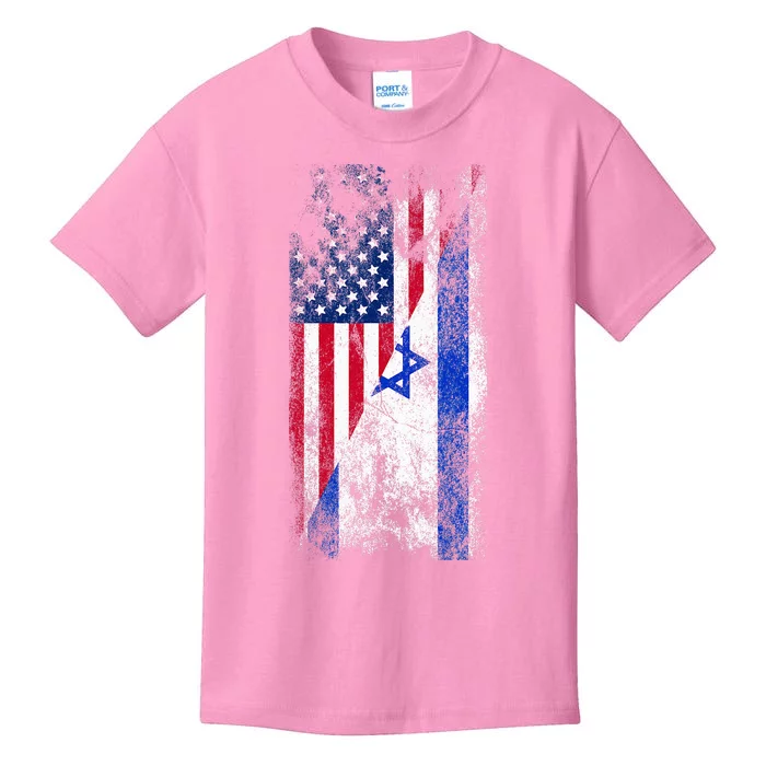 USA and Israel Flags Show Your Patriotism and Support Kids T-Shirt