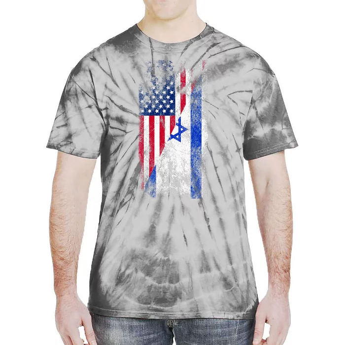 USA and Israel Flags Show Your Patriotism and Support Tie-Dye T-Shirt