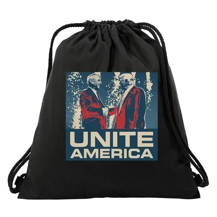 Unite America Iconic Trump Funny Unite America Iconic Drawstring Bag