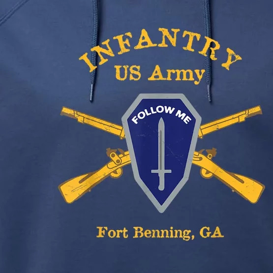 U.S Army Infantry Fort Benning Ga Performance Fleece Hoodie