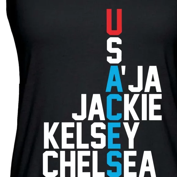 Usaces Aja Jackie Kelsey C..H.E.L.S.E.A Ladies Essential Flowy Tank