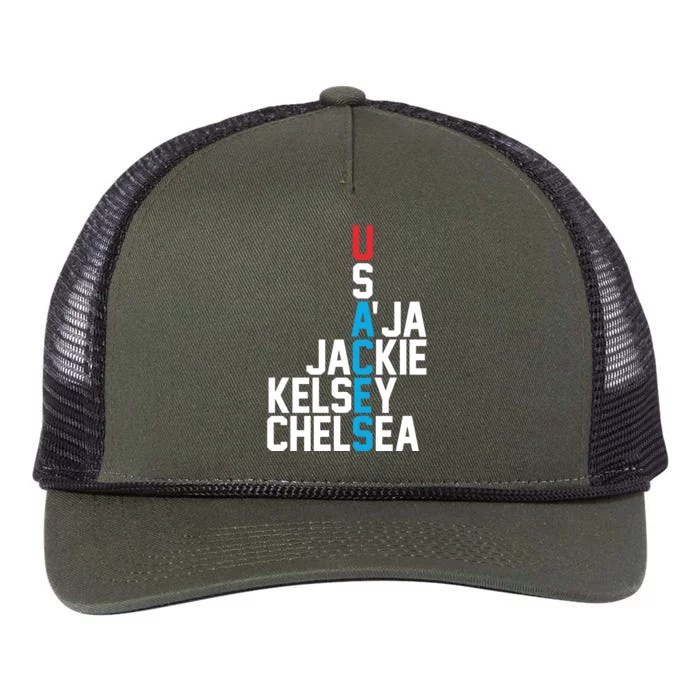 Usaces Aja Jackie Kelsey C..H.E.L.S.E.A Retro Rope Trucker Hat Cap