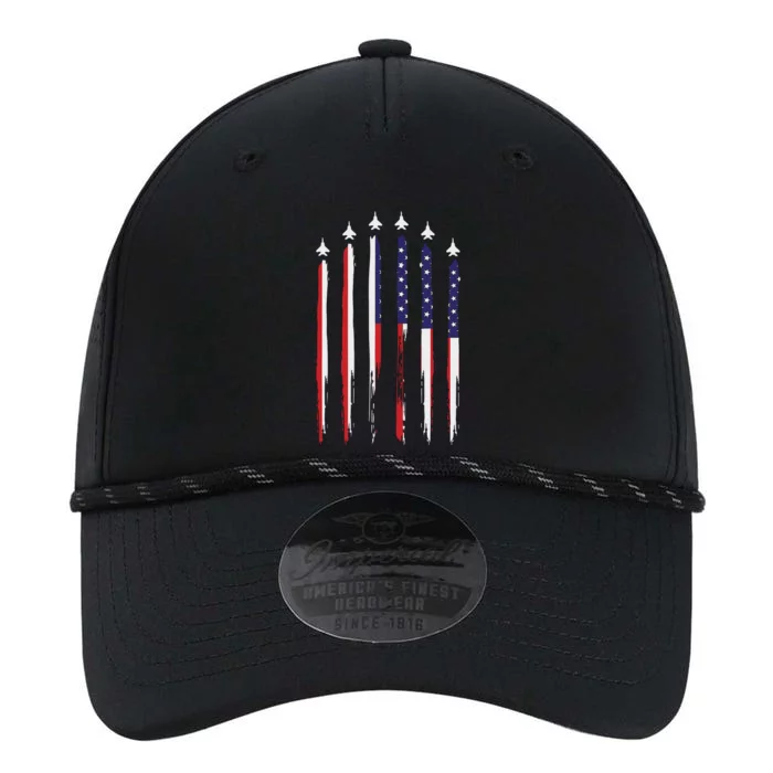 USA Airplane Jet Fighter 4th American Flag Of July Patriotic Performance The Dyno Cap