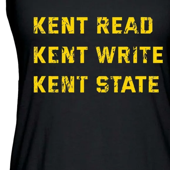 University Apparel Kent Read Kent Write Kent State Ladies Essential Flowy Tank