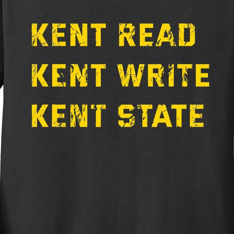 University Apparel Kent Read Kent Write Kent State Kids Long Sleeve Shirt