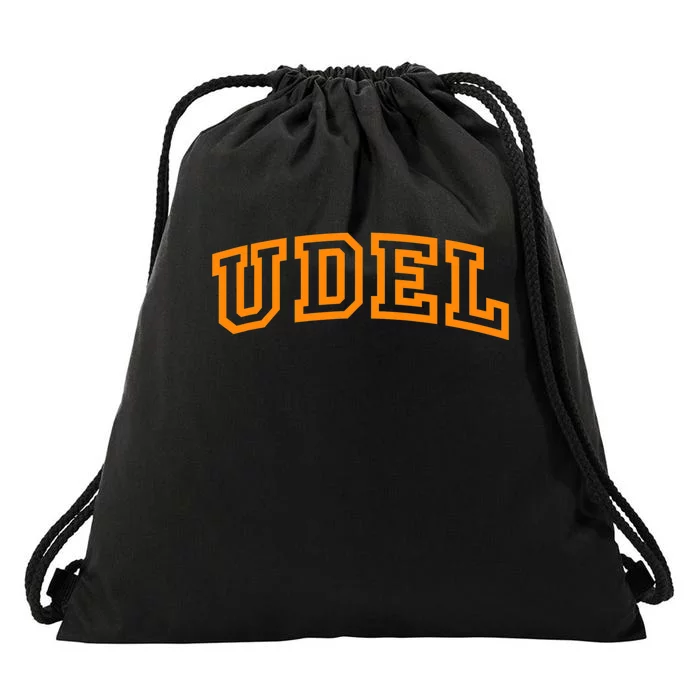 UDel Arch Logo Vintage University Alumni Style Drawstring Bag