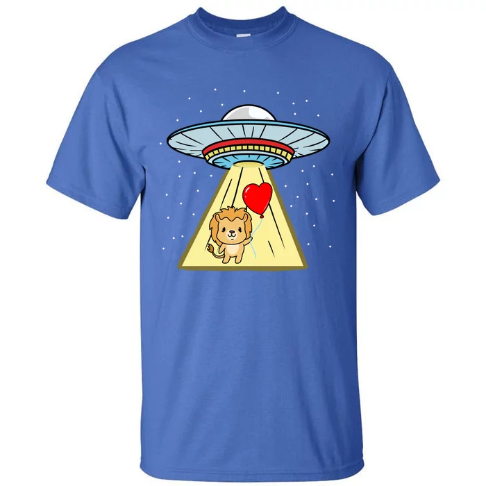 Ufo Abduction Lion Valentines Day Gift Tall T-Shirt