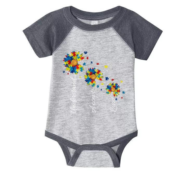 Understand Accept Love Autism Sunflower Infant Baby Jersey Bodysuit