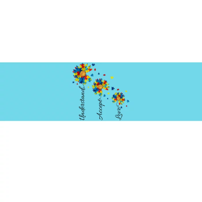 Understand Accept Love Autism Sunflower Bumper Sticker