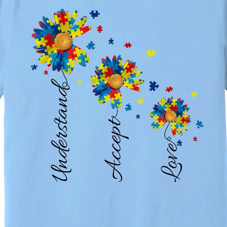 Understand Accept Love Autism Sunflower Premium T-Shirt