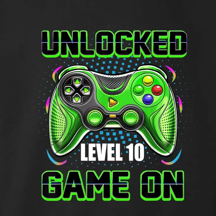 Unlocked Awesome Level 10 Game On Happy 10th Birthday Boy Toddler Hoodie