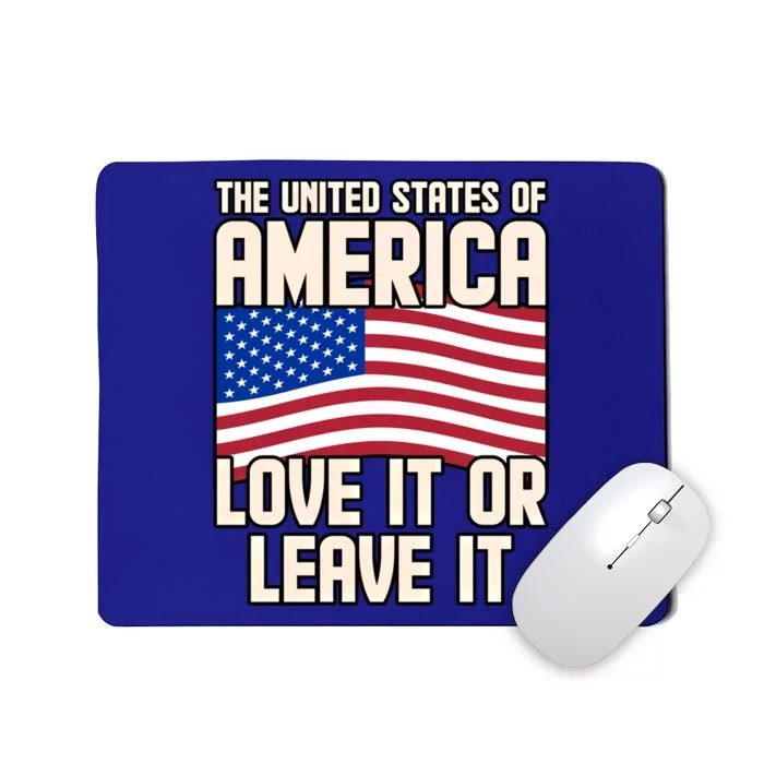 Usa America Love It Or Leave It Memorial Day Veteran Graphic Cool Gift Mousepad