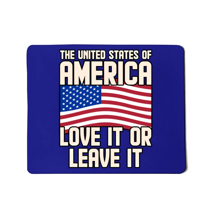 Usa America Love It Or Leave It Memorial Day Veteran Graphic Cool Gift Mousepad